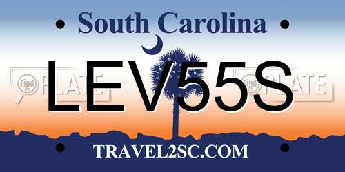 LEV55S South Carolina License Plate