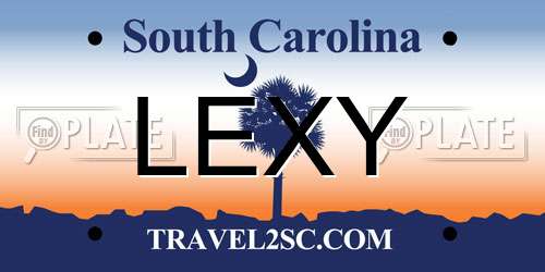 LEXY South Carolina License Plate