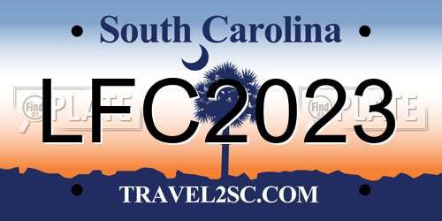 LFC2023 South Carolina License Plate