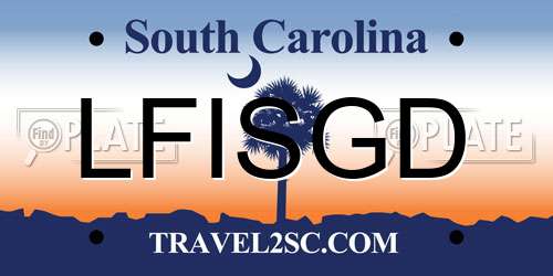 LFISGD South Carolina License Plate