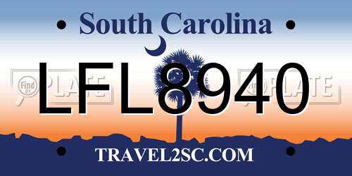 LFL8940 South Carolina License Plate