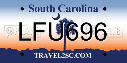 LFU696 South Carolina License Plate