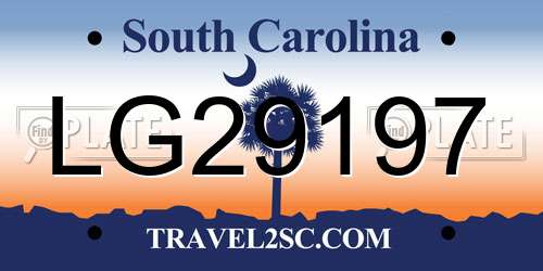LG29197 South Carolina License Plate