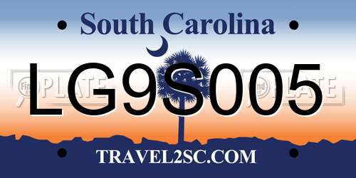 LG9S005 South Carolina License Plate