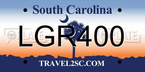 LGR400 South Carolina License Plate
