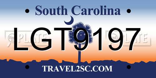 LGT9197 South Carolina License Plate