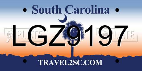 LGZ9197 South Carolina License Plate