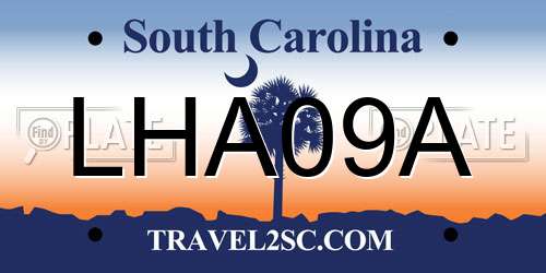 LHA09A South Carolina License Plate