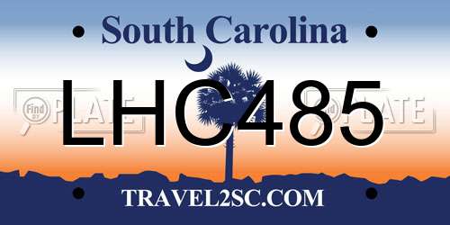 LHC485 South Carolina License Plate