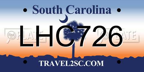 LHC726 South Carolina License Plate
