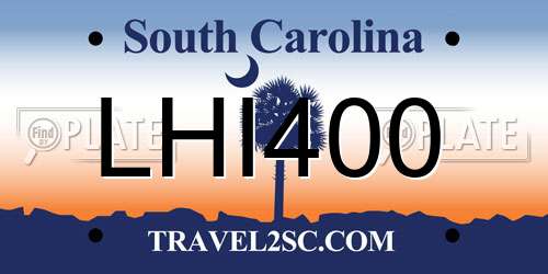LHI400 South Carolina License Plate