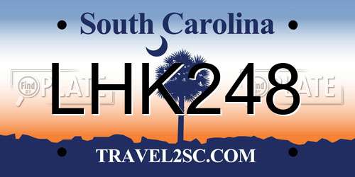 LHK248 South Carolina License Plate