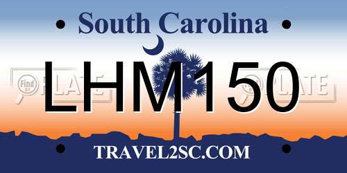 LHM150 South Carolina License Plate