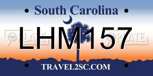 LHM157 South Carolina License Plate