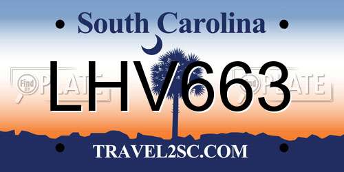 LHV663 South Carolina License Plate
