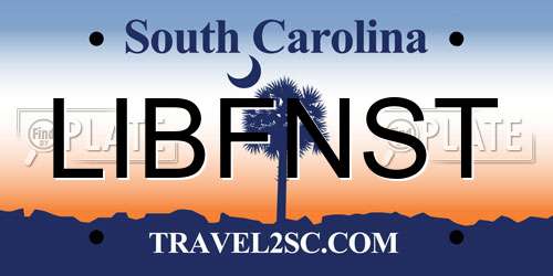 LIBFNST South Carolina License Plate