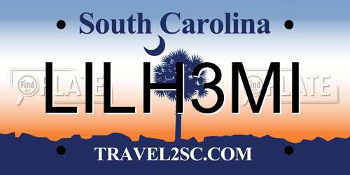 LILH3MI South Carolina License Plate