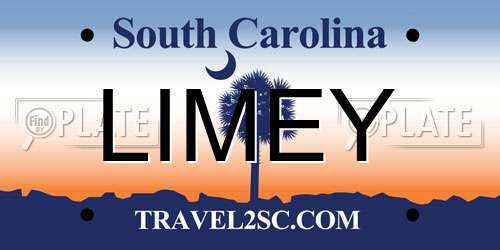 LIMEY South Carolina License Plate