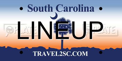 LINEUP South Carolina License Plate
