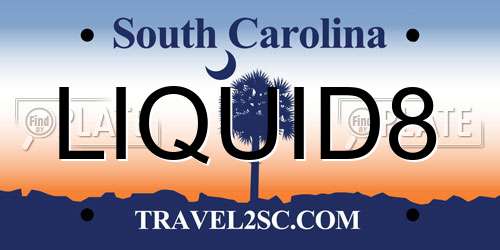 LIQUID8 South Carolina License Plate