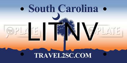 LITNV South Carolina License Plate