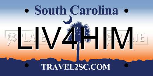 LIV4HIM South Carolina License Plate