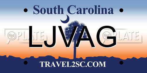 LJVAG South Carolina License Plate