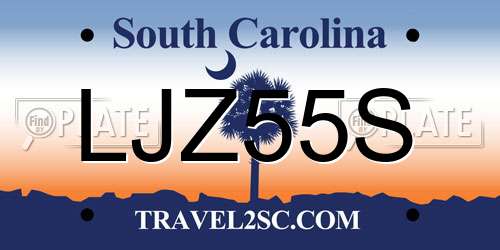 LJZ55S South Carolina License Plate