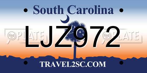 LJZ972 South Carolina License Plate