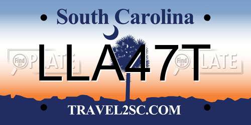 LLA47T South Carolina License Plate