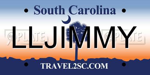 LLJIMMY South Carolina License Plate