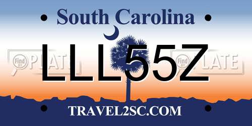 LLL55Z South Carolina License Plate