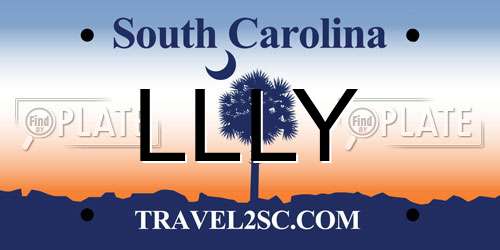 LLLY South Carolina License Plate