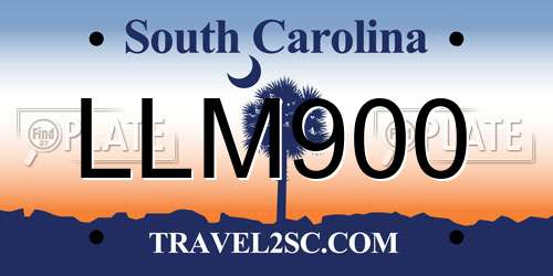 LLM900 South Carolina License Plate