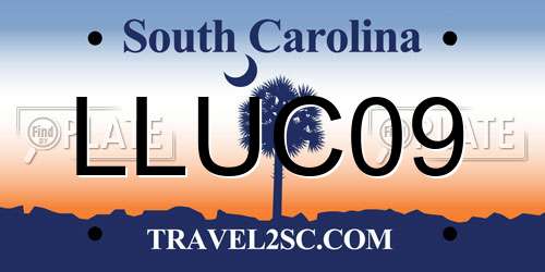 LLUC09 South Carolina License Plate