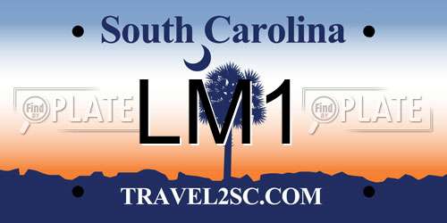 LM1 South Carolina License Plate