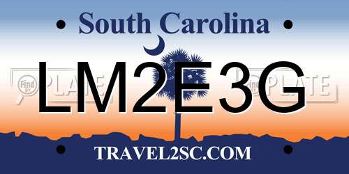 LM2E3G South Carolina License Plate