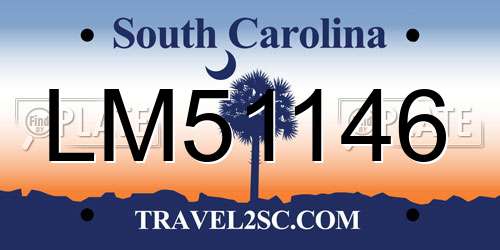 LM51146 South Carolina License Plate