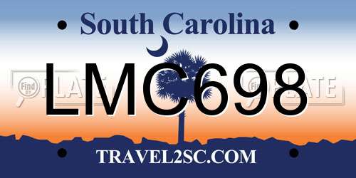 LMC698 South Carolina License Plate