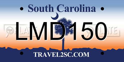 LMD150 South Carolina License Plate