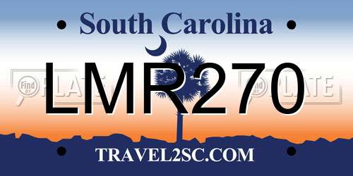LMR270 South Carolina License Plate