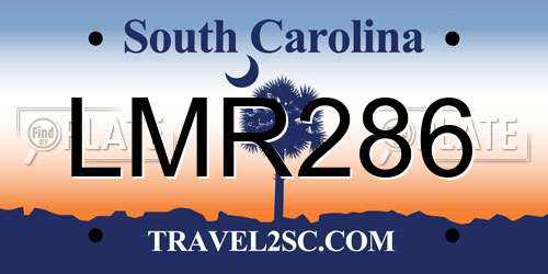 LMR286 South Carolina License Plate