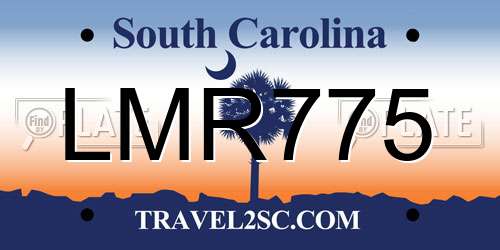 LMR775 South Carolina License Plate