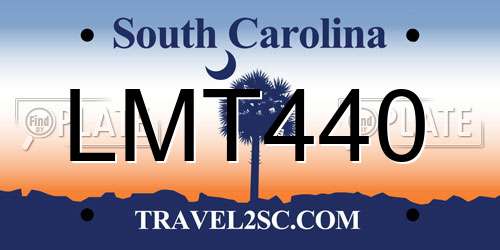LMT440 South Carolina License Plate