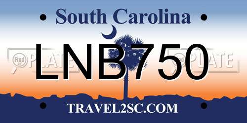 LNB750 South Carolina License Plate
