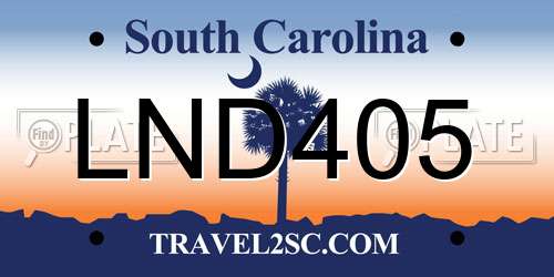 LND405 South Carolina License Plate