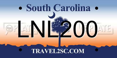 LNL200 South Carolina License Plate