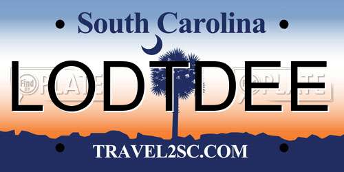 LODTDEE South Carolina License Plate