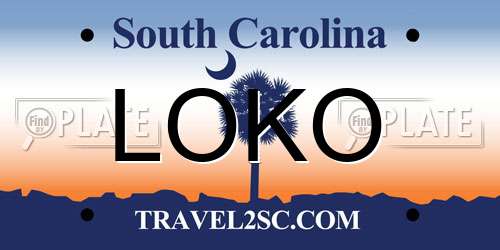 LOKO South Carolina License Plate