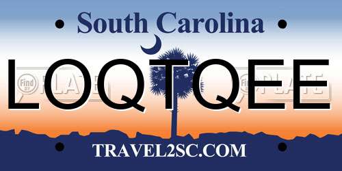 LOQTQEE South Carolina License Plate